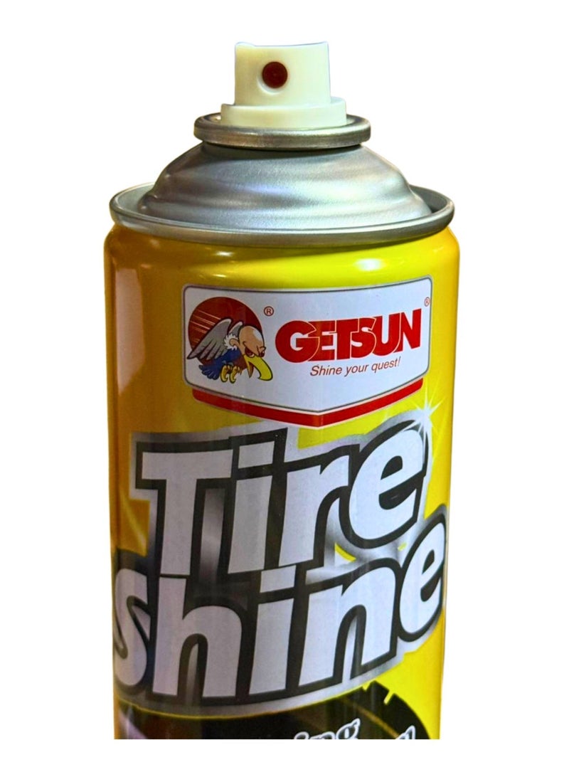 GETSUN Tire Shine Spray, No Wipe Foam Free Formula, Lasting Shine, 500ml - Image 4